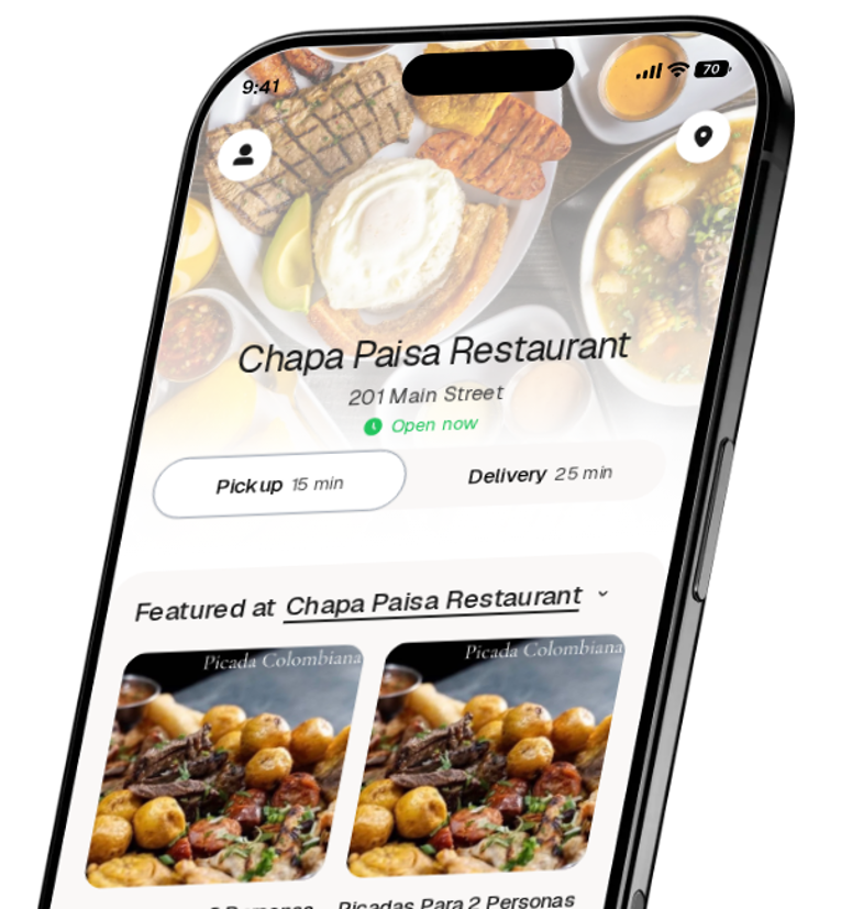 Chapa Paisa Restaurant app preview